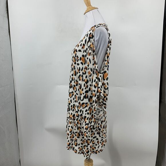 Show Me Your Mumu Dress Womens M Medium Circus Mini Leopard Print Cold Shoulder - Picture 3 of 10